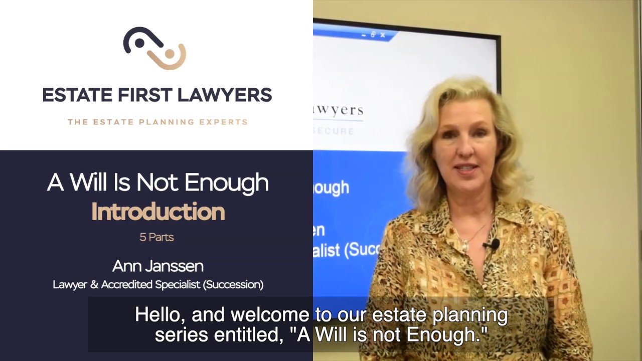 Introduction: Why a Will is not Enough
